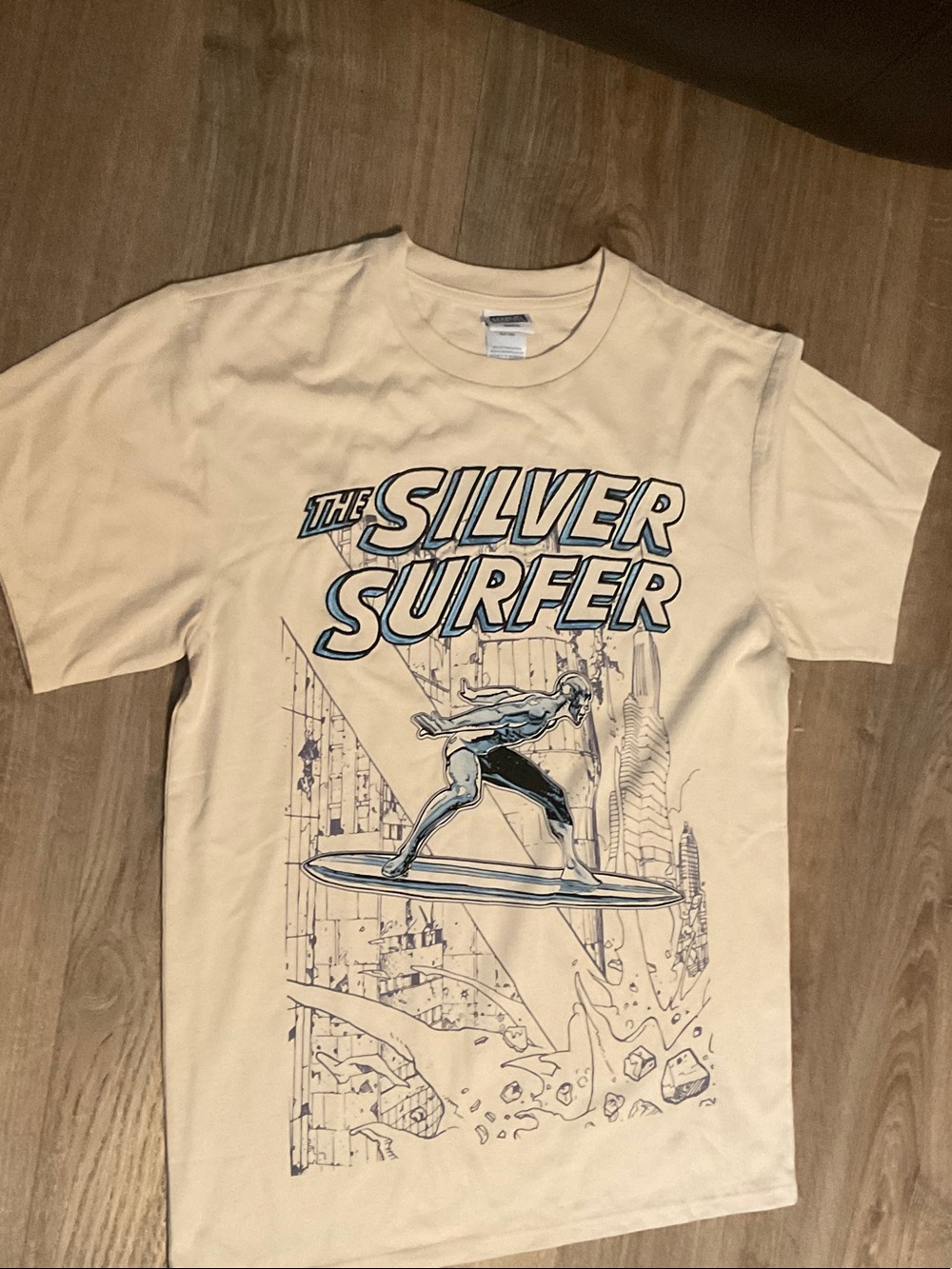 Marvel Silver Surfer Graphic Tee - Cream and Blue
